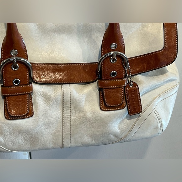 Vintage Coach 9636 Leather Soho Hamptons Satchel brown trim, buckles, tag - Picture 2 of 15